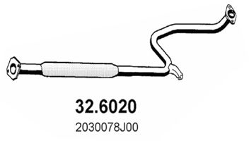 Средний глушитель выхлопных газов 326020 ASSO