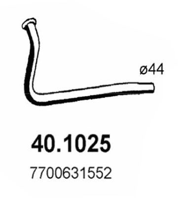 Труба выхлопного газа 401025 ASSO