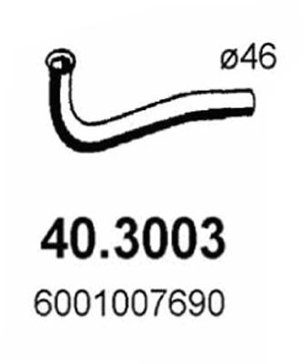 Труба выхлопного газа 403003 ASSO