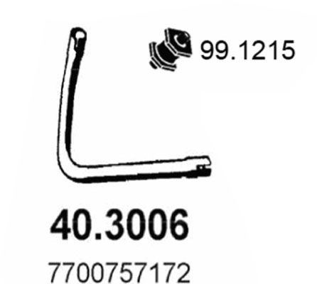 Труба выхлопного газа 403006 ASSO