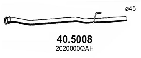 Труба выхлопного газа 405008 ASSO