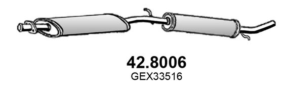 Средний / конечный глушитель ОГ 428006 ASSO
