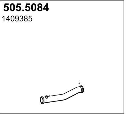 Труба выхлопного газа 5055084 ASSO