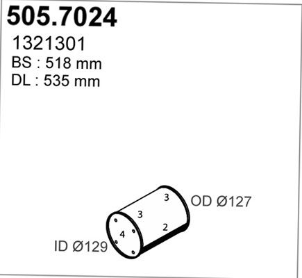 Средний / конечный глушитель ОГ 5057024 ASSO