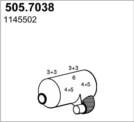Средний / конечный глушитель ОГ 5057038 ASSO