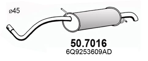Глушитель выхлопных газов конечный 507016 ASSO