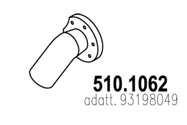 Труба выхлопного газа 5101062 ASSO