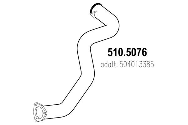 Труба выхлопного газа 5105076 ASSO