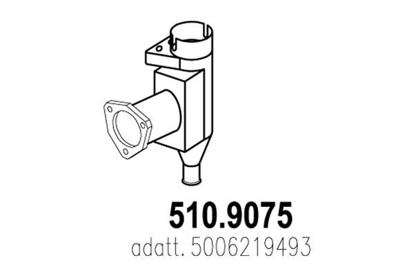 Труба выхлопного газа 5109075 ASSO
