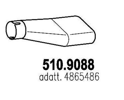 Труба выхлопного газа 5109088 ASSO
