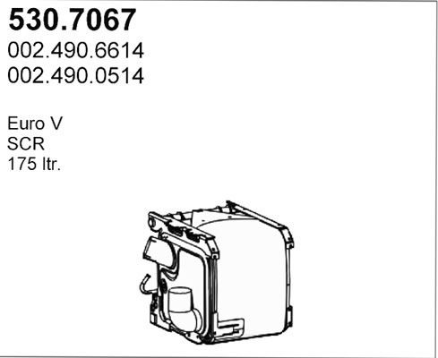 Сажевый / частичный фильтр, система выхлопа ОГ 5307067 ASSO