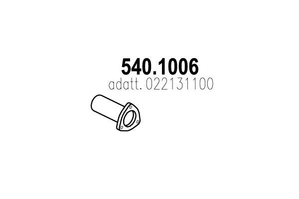 Труба выхлопного газа 5401006 ASSO