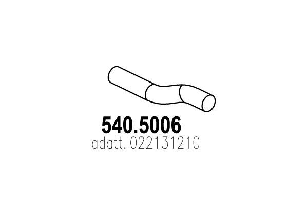 Труба выхлопного газа 5405006 ASSO