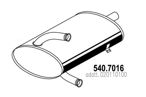 Средний / конечный глушитель ОГ 5407016 ASSO