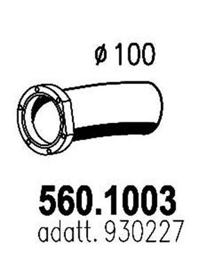 Труба выхлопного газа 5601003 ASSO