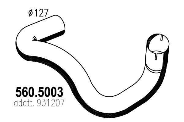 Труба выхлопного газа 5605003 ASSO