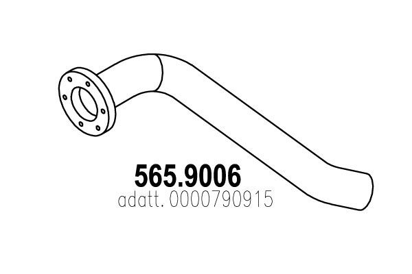 Труба выхлопного газа 5659006 ASSO