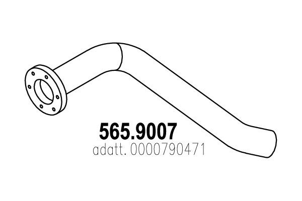 Труба выхлопного газа 5659007 ASSO