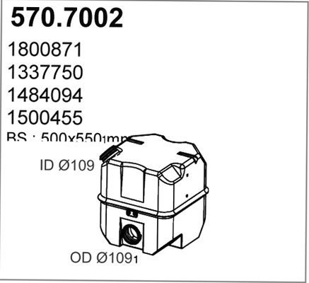 Средний / конечный глушитель ОГ 5707002 ASSO