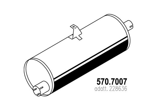 Средний / конечный глушитель ОГ 5707007 ASSO