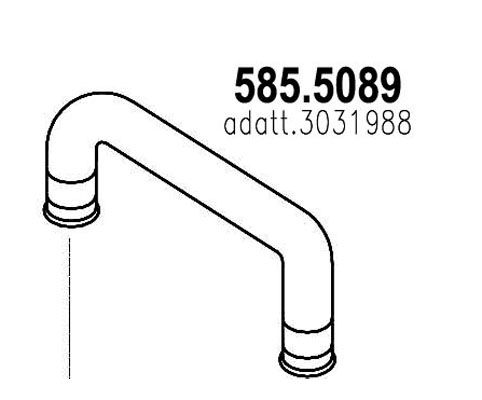 Труба выхлопного газа 5855089 ASSO