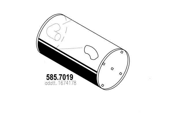 Средний / конечный глушитель ОГ 5857019 ASSO