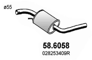 Средний глушитель выхлопных газов 586058 ASSO