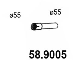 Труба выхлопного газа 589005 ASSO