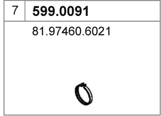Соединительные элементы, система выпуска 5990091 ASSO