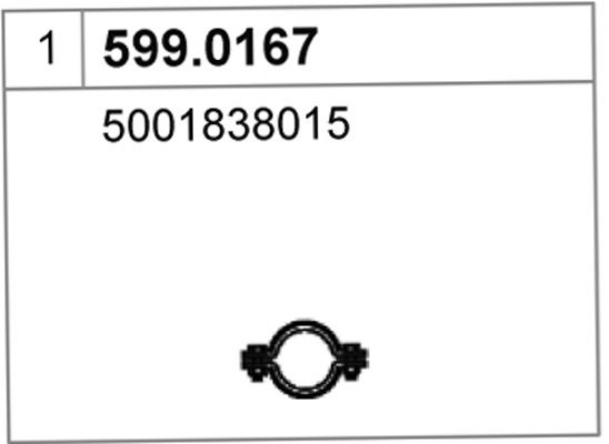 Соединительные элементы, система выпуска 5990167 ASSO