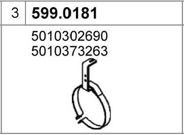 Соединительные элементы, система выпуска 5990181 ASSO