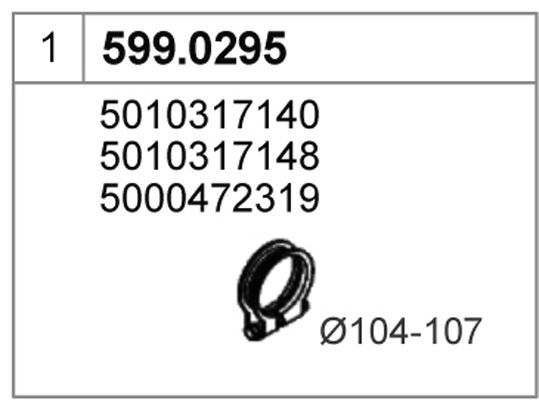 Соединительные элементы, система выпуска 5990295 ASSO