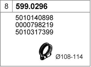 Соединительные элементы, система выпуска 5990296 ASSO