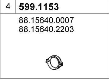 Соединительные элементы, система выпуска 5991153 ASSO