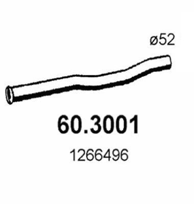 Труба выхлопного газа 603001 ASSO