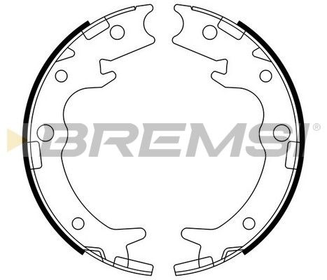 Комплект тормозных колодок, стояночная тормозная система GF0713 BREMSI