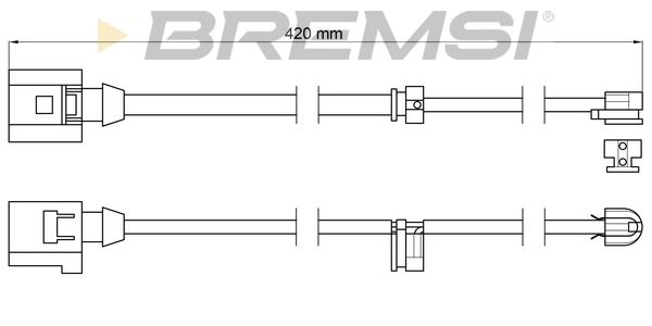 Сигнализатор, износ тормозных колодок WI0614 BREMSI