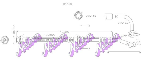 Тормозной шланг H4425 BROVEX-NELSON