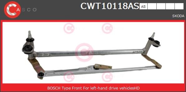 Система тяг и рычагов привода стеклоочистителя CWT10118AS CASCO