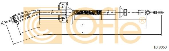 Трос, стояночная тормозная система 108069 COFLE