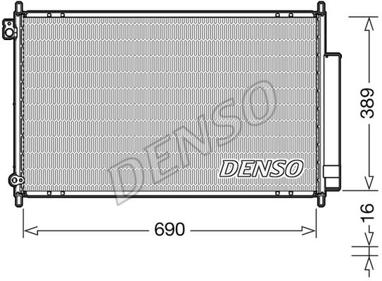 Конденсатор, кондиционер DCN40016 DENSO