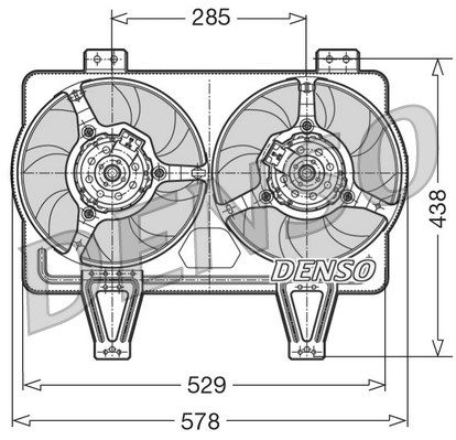 Вентилятор, охлаждение двигателя DER01016 DENSO