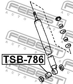 Дистанционная труба, амортизатор TSB786 FEBEST
