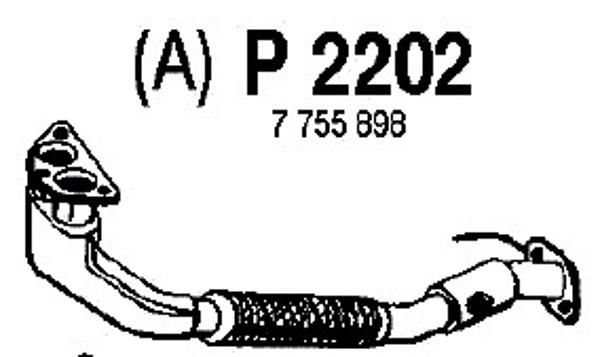 Труба выхлопного газа P2202 FENNO