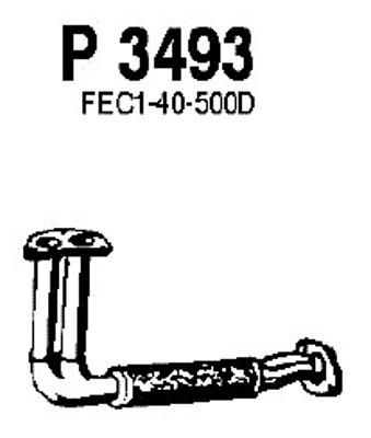 Труба выхлопного газа P3493 FENNO