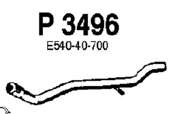 Труба выхлопного газа P3496 FENNO