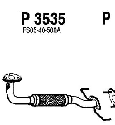 Труба выхлопного газа P3535 FENNO