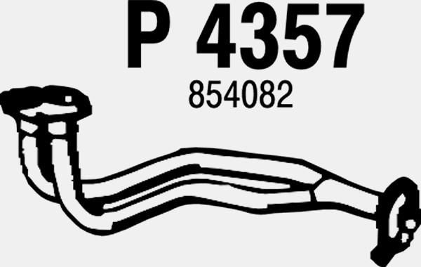 Труба выхлопного газа P4357 FENNO