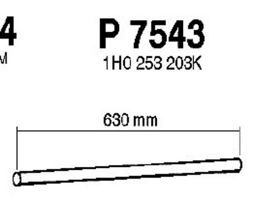 Труба выхлопного газа P7543 FENNO