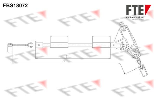 Трос, стояночная тормозная система FBS18072 FTE